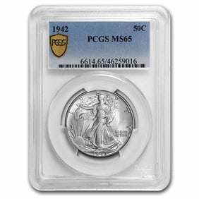 1942 Walking Liberty Half Dollar MS-65