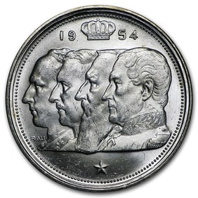 1948-1954 Belgium 100 Francs Four Kings