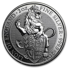 2 oz Silver Queens Beasts BU