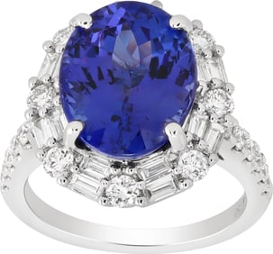 Tanzanite & diamond ring in 18k