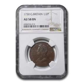 1730 Great Britain 1/2 Penny George