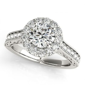 2.22 ctw Certified VS/SI Diamond Halo Ring 18k White Gold