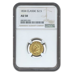 1834 $2.50 Classic Head Gold Eagle