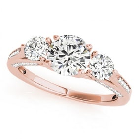 1.75 ctw VS/SI Diamond 3 Stone Ring 18k Rose Gold