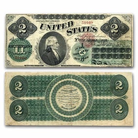 1862 $2.00 Legal Tender Alexander Hamilton
