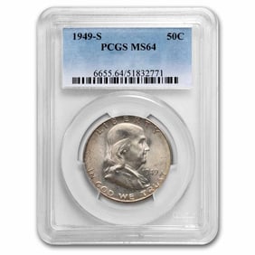 1949-S Franklin Half Dollar MS-64 PCGS
