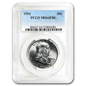 1954 Franklin Half Dollar MS-64 PCGS