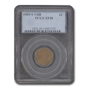 1909-S VDB Lincoln Cent XF-40 PCGS