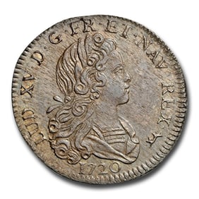1720-A France Silver 1/3 Ecu Louis