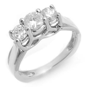 0.75 ctw Certified VS/SI Diamond Ring 14k White Gold