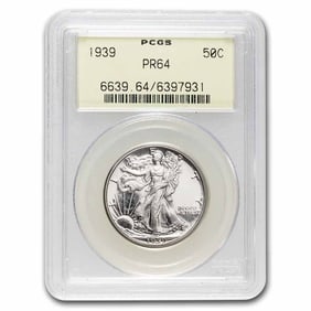 1939 Walking Liberty Half Dollar Proof-64
