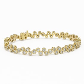 8 ctw Diamond Designer Bracelet 18K Yellow Gold