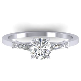 1.04 ctw Certified VS/SI Diamond Solitaire Ring 14k White Gold