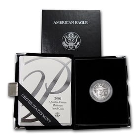 2001-W 1/4 oz Proof American Platinum