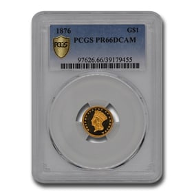 1876 $1 Indian Head Gold Dollar