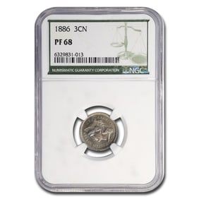 1886 Three Cent Nickel PF-68 NGC