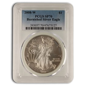2008-W Burnished American Silver Eagle SP/MS-70