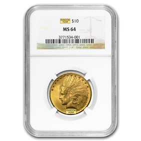 $10 Indian Gold Eagle MS-64 NGC