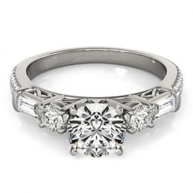 2 ctw Certified VS/SI Diamond Pave Ring 18k White Gold