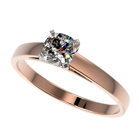 0.50 ctw Certified VS/SI Quality Cushion Cut Diamond Ring 10k Rose Gold