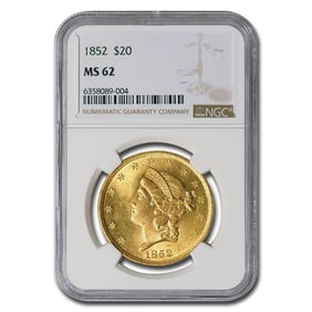 1852 $20 Liberty Gold Double Eagle