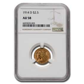 1914-D $2.50 Indian Gold Quarter Eagle