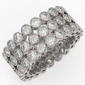 4.62 ctw Diamond Designer Ring 18K White Gold