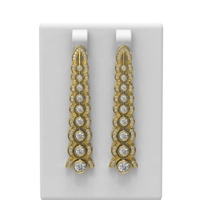 2.26 ctw Diamond Earrings 18K Yellow Gold
