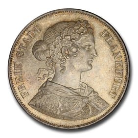1861 Germany Silver 2 Thaler MS-63