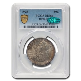 1928 Hawaiian Half Dollar Commem MS-66