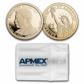 2013-S Theodore Roosevelt 20-Coin Presidential Dollar