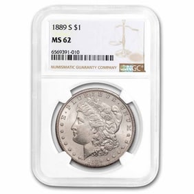 1889-S Morgan Dollar MS-62 NGC