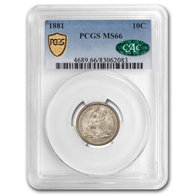 1881 Liberty Seated Dime MS-66 PCGS