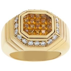 18K Yellow Gold ring with Yellow
