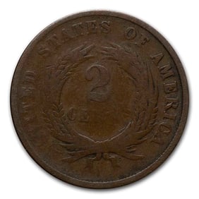 1864 Two Cent Piece Small Motto