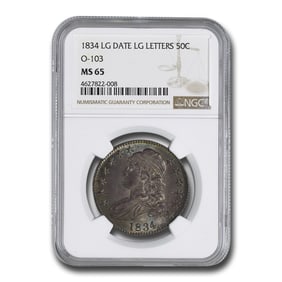 1834 Capped Bust Half Dollar MS-65