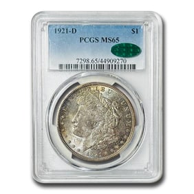 1921-D Morgan Dollar MS-65 PCGS (CAC)