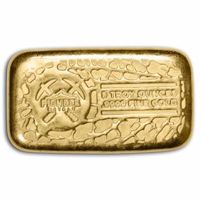 5 oz Cast-Poured Gold Bar -