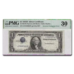 1935-D $1.00 Silver Cert VF-30 PMG