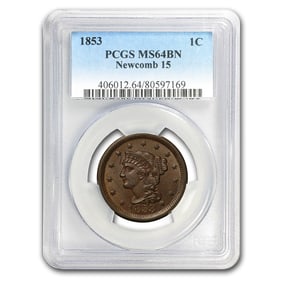 1853 Large Cent MS-64 PCGS (Brown)