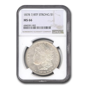 1878 Morgan Dollar 7/8 TF MS-66