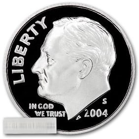 2004-S Roosevelt Dime 50-Coin Roll Proof
