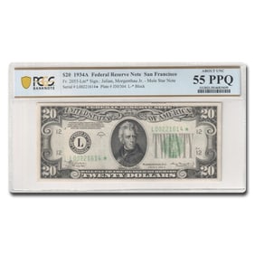 1934-A (L-San Francisco) $20 FRN AU-55