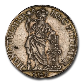 1786 Netherlands Silver Gulden AU-58 PCGS