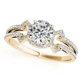 0.9 ctw Certified VS/SI Diamond Ring 18k Yellow Gold