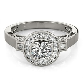 1.75 ctw Certified VS/SI Diamond Halo Ring 18k White Gold