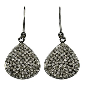 2.61 CT Genuine Diamond 14K White Gold Earrings
