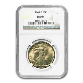 1945-D Walking Liberty Half Dollar MS-64