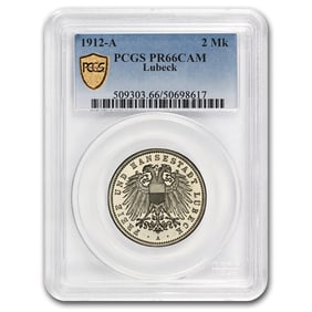 1912-A Germany Silver 2 Mark PR-66