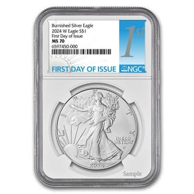 2024-W Burnished Silver Eagle MS-70 NGC
